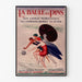 Póster Bretaña vintage – La Baule‑les‑Pins, enmarcado en una pared clara con marco fino.