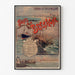 Póster vintage Bretaña – Playas de Bretaña, Orléans, presentado en un marco delgado sobre una pared clara.