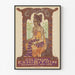 Póster histórico – Exposición colonial de Semarang, 1914, mostrado en un marco delgado sobre una pared clara.