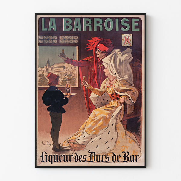 Vintage La Barroise advertisement, shown in a slim frame on a light wall.