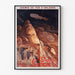 Vintage tourist poster – Grottes de Lacave, Rocamadour in a thin frame on a light wall.