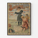Póster vintage Boulogne-sur-Mer, 24 express, presentado en un marco fino sobre una pared clara.