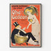 Vintage Casino Kursaal “Ohé Gédéon” poster, displayed in a slim frame on a light wall.