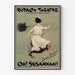 Póster vintage Oh! Susannah!, Royalty Theatre, presentado en un marco delgado sobre una pared clara.