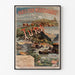 Póster vintage Paris Lyon Méditerranée, Jura, enmarcado en una pared clara con marco fino.
