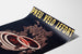 Vintage poster Lefort bicycle tires, shown on a curled sheet, perspective view.