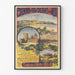 Vintage Pyrénées et Gascogne winter season poster, shown in a slim frame on a light wall.