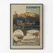 Vintage Royan, Grand Casino municipal poster, shown in a slim frame on a light wall.