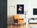 Vintage Royat poster, Santé et Jeunesse, framed in a living room with an orange armchair and a floor lamp.