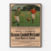 Póster vintage Sarreguemines, partido de fútbol, presentado en un marco delgado sobre una pared clara.