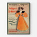 Vintage poster The Panther, Princess’s Theatre, displayed in a slim frame on a light wall.