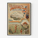 Vintage Touraine poster, Garden of France, shown in a slim frame on a pale wall.