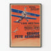 Póster vintage Fiesta Aérea con acróbatas paracaidistas