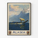 Póster vintage Alaska Northern Pacific North Coast Limited