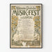 Póster vintage del Festival de Música de Leipzig 1897