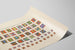 Póster del alfabeto medieval colorido decorativo — vista de la obra