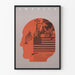 Decorative Poster of Profiles and Symbols of America
