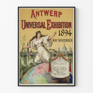 Vintage Poster for the 1894 Antwerp Universal Exposition