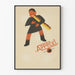 Vintage poster Appetyl - Playful illustration with child and baguette