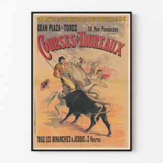 Vintage poster of the Arenas of Bois de Boulogne - Bullfighting events