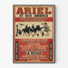 Vintage poster Ariel and her shadows - Profiles and silhouettes illusion