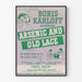 Vintage poster Arsenic and Old Lace with Boris Karloff