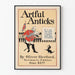 Póster vintage Artful Anticks con rey y gato