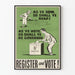 Vintage Poster Encouraging Voting and Engagement