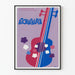 Póster decorativo Atchafalaya con guitarra colorida