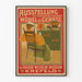 Póster vintage de exposición de mobiliario artístico Kaiser Wilhelm Museum