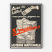 Póster vintage Lotería Nacional - Gane 3 millones