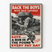 Vintage military propaganda poster « Back the Boys with War Savings »