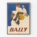Póster vintage Bally – Tres personajes elegantes con botas robustas