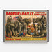 Póster Circo Barnum & Bailey Elefantes y Miss Amy Dupont — cuadro enmarcado en la pared