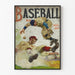 Póster vintage de la revista de béisbol, portada de agosto de 1917