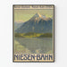 Póster vintage de la montaña Berner Oberland Niesen Kulm 2367 m
