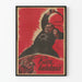 Vintage propaganda poster with caricature and whip