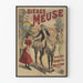 Póster vintage cervezas de la Meuse - Decoración mural Art Nouveau