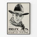 Póster vintage estilo Billy Jim western en blanco y negro