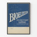 Póster vintage Bioelixir reconstituyente completo azul Artem Legrand