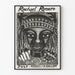 Póster Serigrafía Rachael Romero - Estilo Block Prints en Blanco y Negro