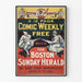 Vintage Boston Herald Sunday Jester Comic Weekly Poster