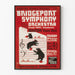 Póster vintage de la Orquesta Sinfónica de Bridgeport