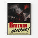 Póster vintage militar británico - Britain Strikes