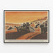 Vintage British tanks poster of the Africa battle — framed artwork on a wall