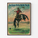 Decorative poster of Buffalo Bill's Wild West - Cavalryman and wild horse