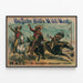 Póster vintage del curso de Buffalo Bill's Wild West, vaquero mexicano, indígena — cuadro enmarcado en la pared