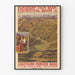 Póster vintage de mapa de rutas ferroviarias suizas Emmental y Münster