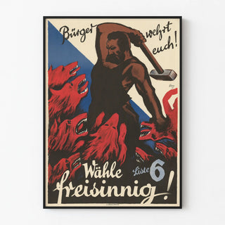 Vintage German Wall Poster: Courage and Resistance