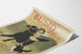 Póster vintage Bushy con niño a caballo y perro